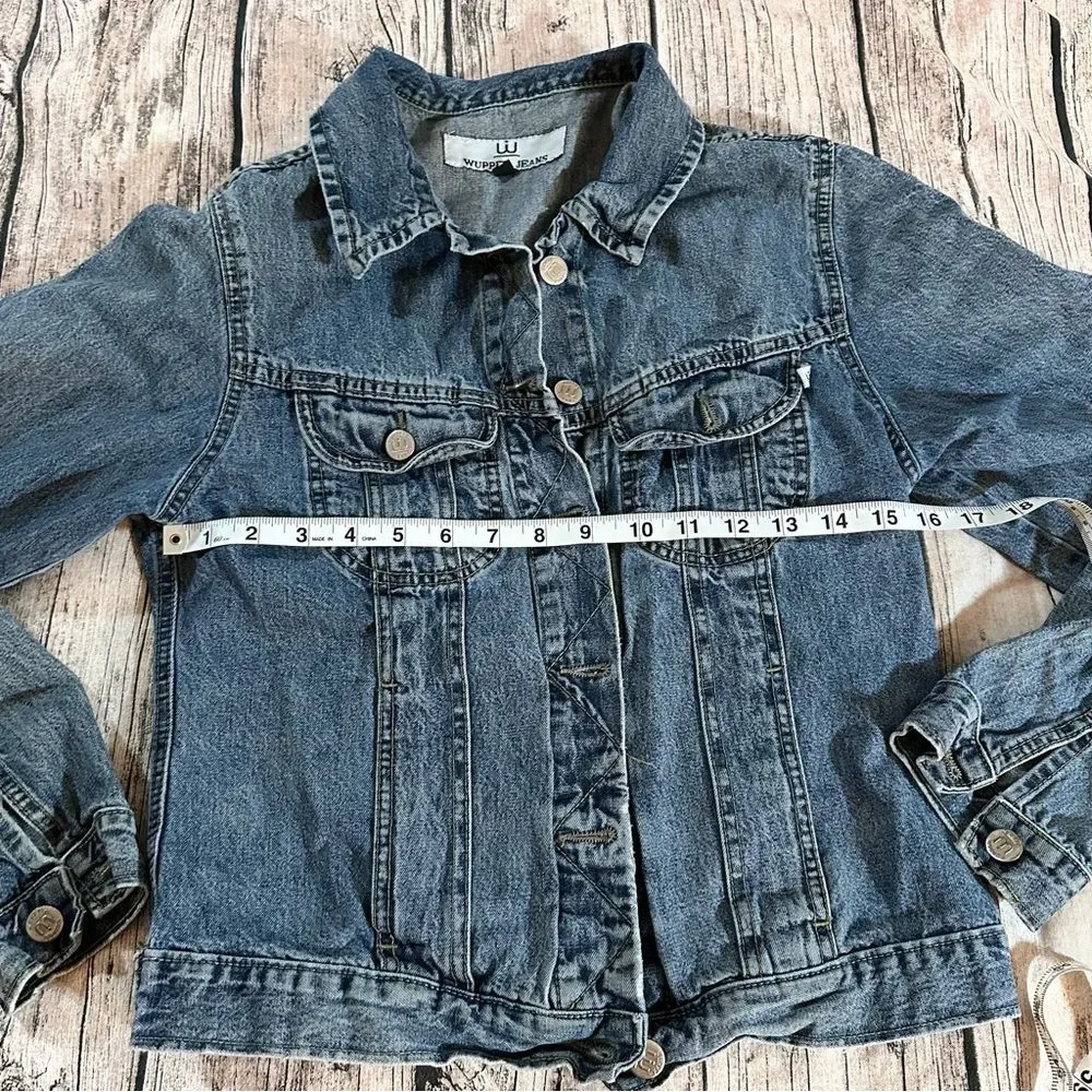 Wupper Jeans 100% Cotton Denim Jacket Size 2 ~Small